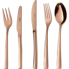 سرویس قاشق چنگال116 پارچه ناب استیل رزگلد