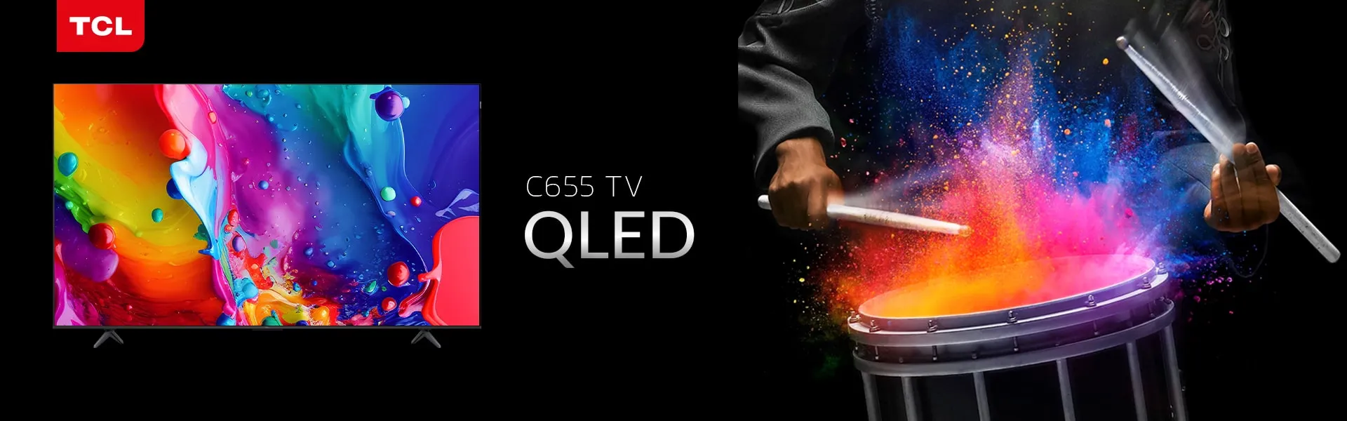 تلویزیون QLED UHD 4K هوشمند google TV تی سی ال مدل C655 سایز 65 اینچ