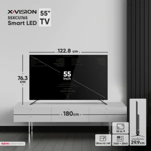 تلویزیون UHD 4K هوشمند ایکس ویژن مدل XCU775 سایز 55 اینچ